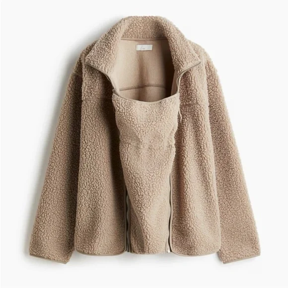 NWT H&M Babywearing before and after Sherpa Teddy Jacket Small - Picture 6 of 8